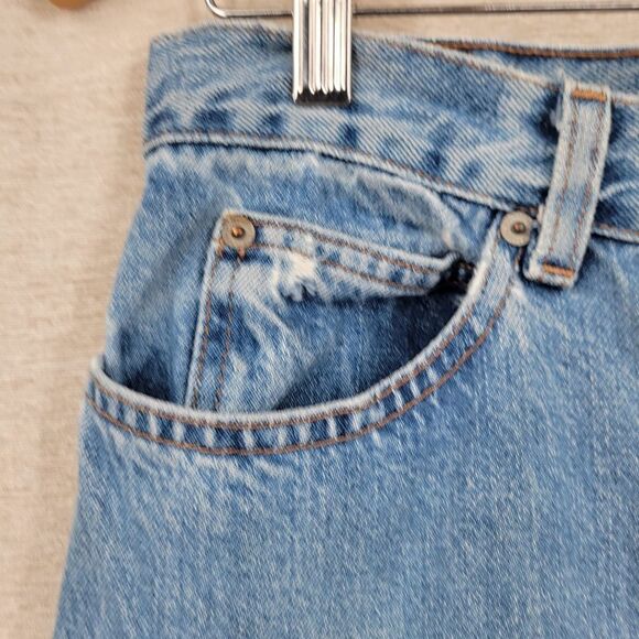 Old Navy Vintage 90s Y2K Low Rise Flare  Blue Jeans Denim Women's Distressed - Picture 3 of 13